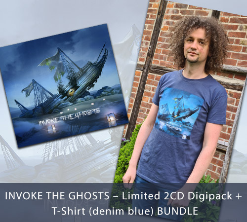 INVOKE THE GHOSTS - Limited 2CD Digipack + T-Shirt (denim blue) BUNDLE